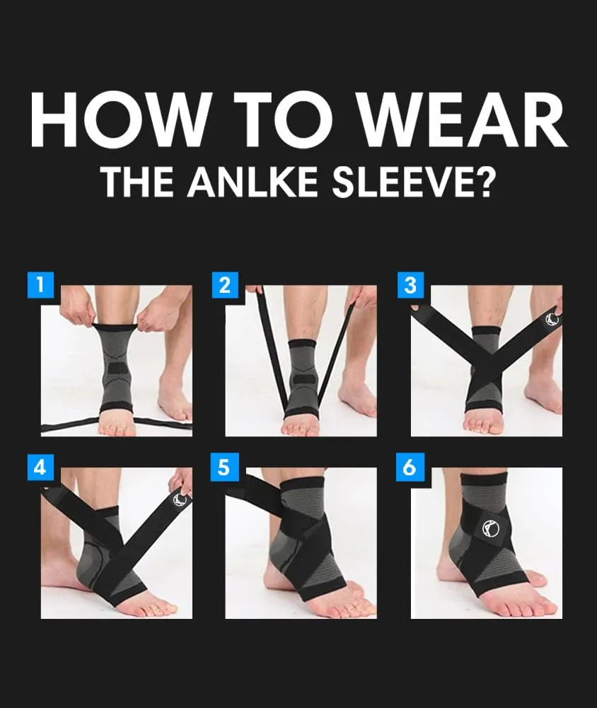 Plantar Fasciitis Sleeve - Plantar Fasciitis Relief, Plantar Fasciitis Socks, Ankle Compression Sleeve, Ankle Support for Women, Plantar Fasciitis Brace, Ankle Sleeve, Ankle Support Men