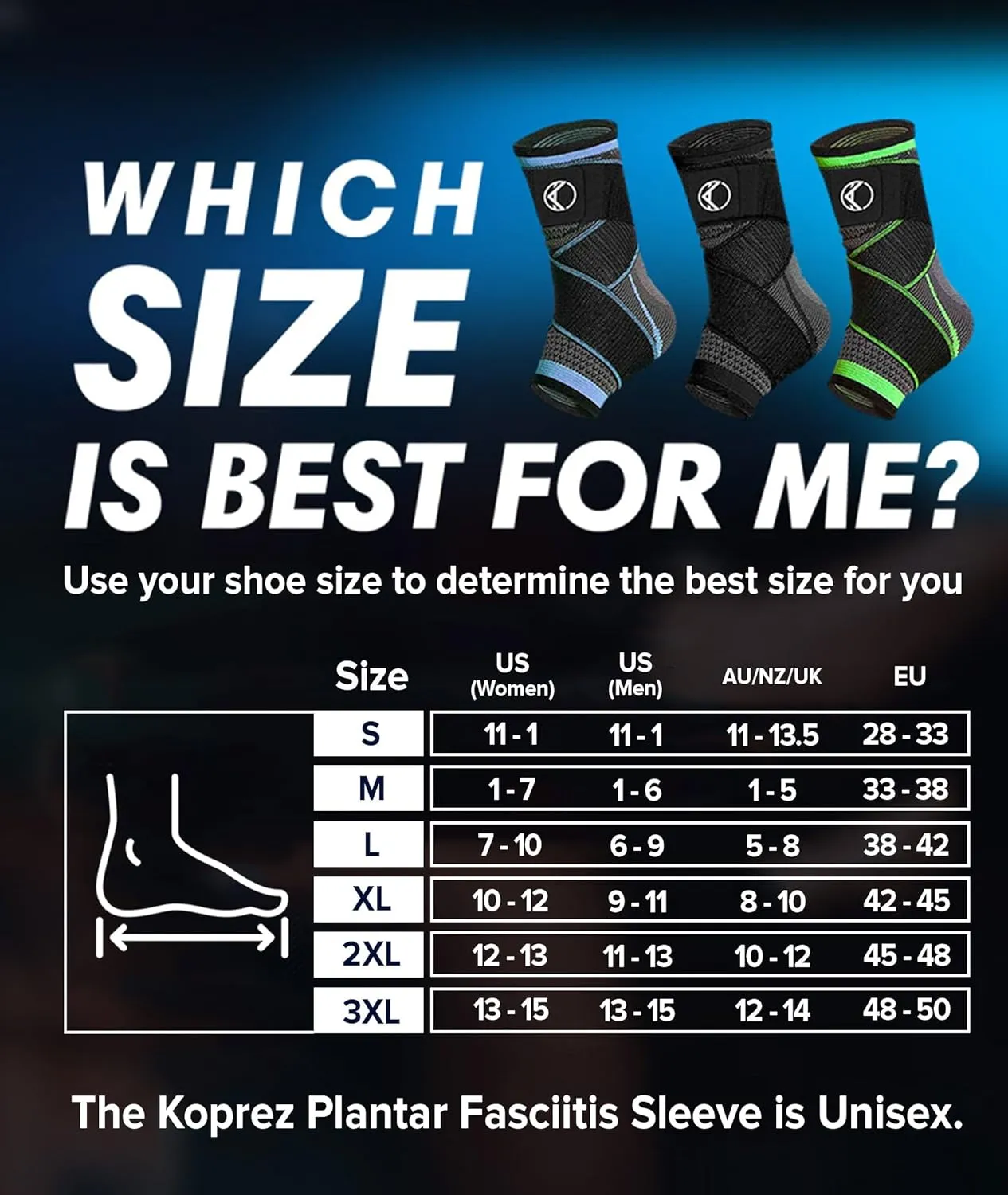 Plantar Fasciitis Sleeve - Plantar Fasciitis Relief, Plantar Fasciitis Socks, Ankle Compression Sleeve, Ankle Support for Women, Plantar Fasciitis Brace, Ankle Sleeve, Ankle Support Men