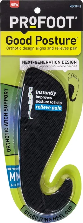Profoot Good Posture Orthotic Alignment Insole, Men 8-13