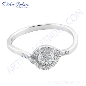 Romantic Silver CZ Jewellery Ring - Elegant & Timeless Design