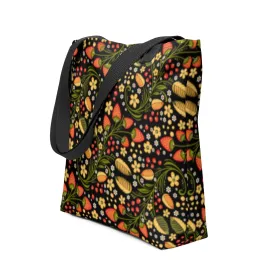 Russian Khokhloma Strawberry Tote Bag