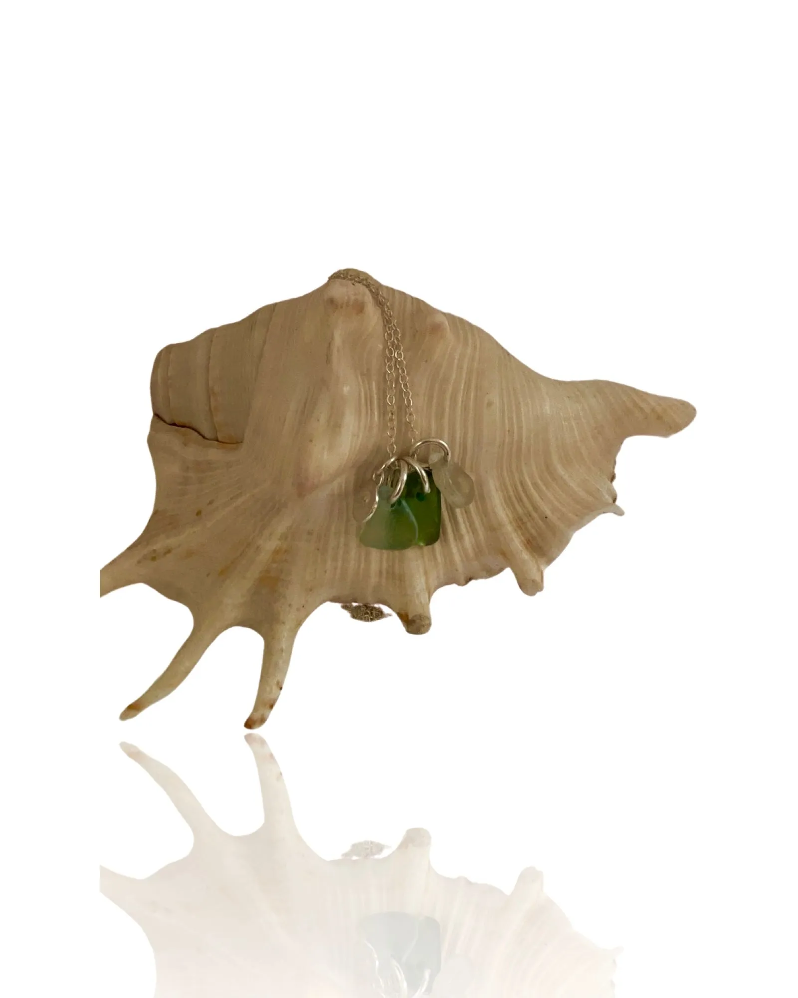 Sea Glass Cluster Necklace