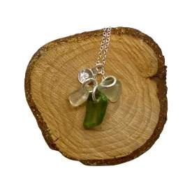 Sea Glass Cluster Necklace