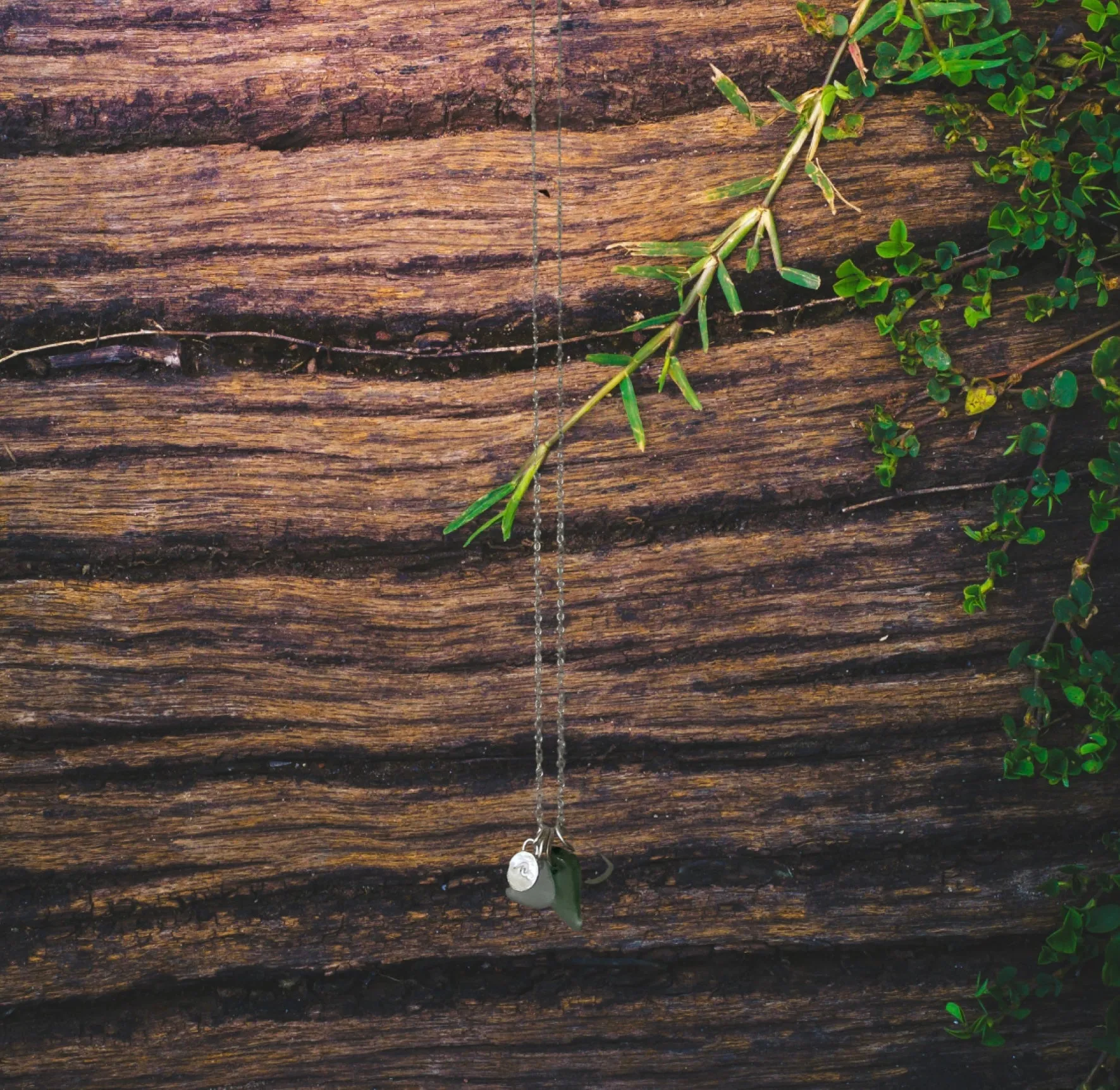 Sea Glass Cluster Necklace