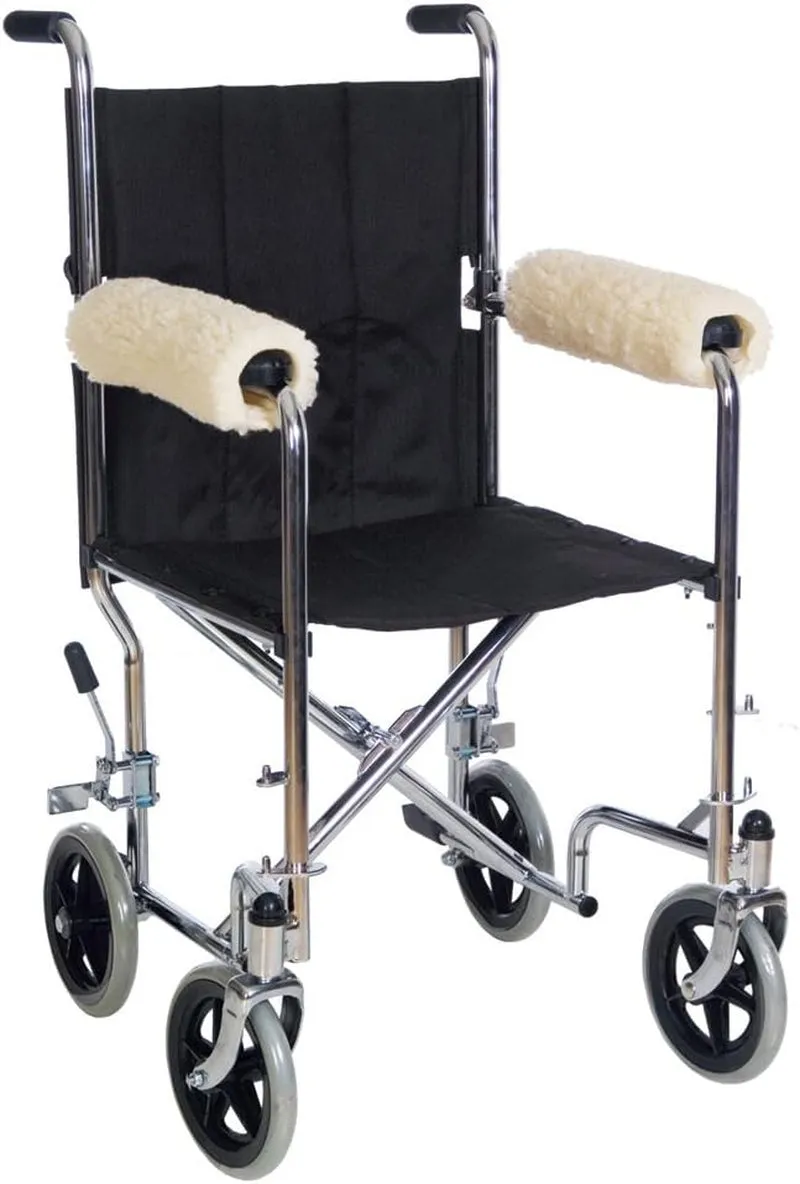 Sheepette Wheelchair Comfort Armrest Pads - Soft and Supportive Padding for Enhanced Comfort During Wheelchair Use
