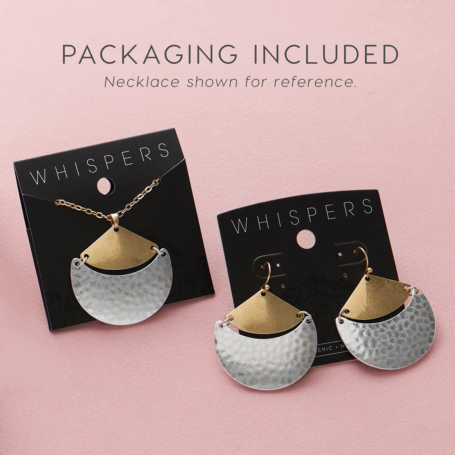 Silver Studded Open Teardrop Necklace - Final Sale