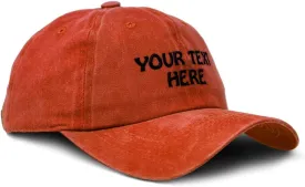 Soft Washed Baseball Cap Custom Personalized Text Dad Hats for Men & Women