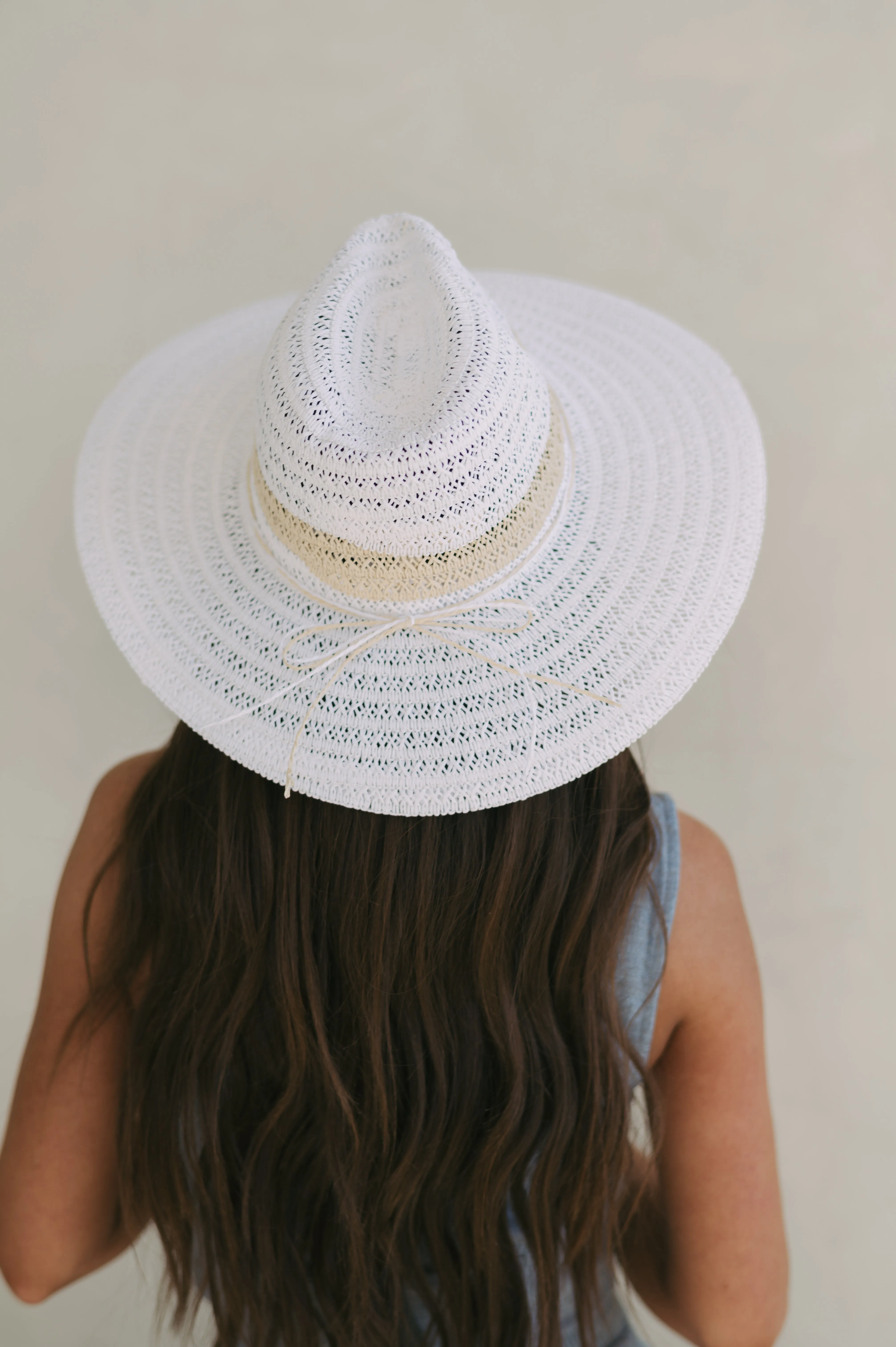 Straw Braided Sun Hat-White