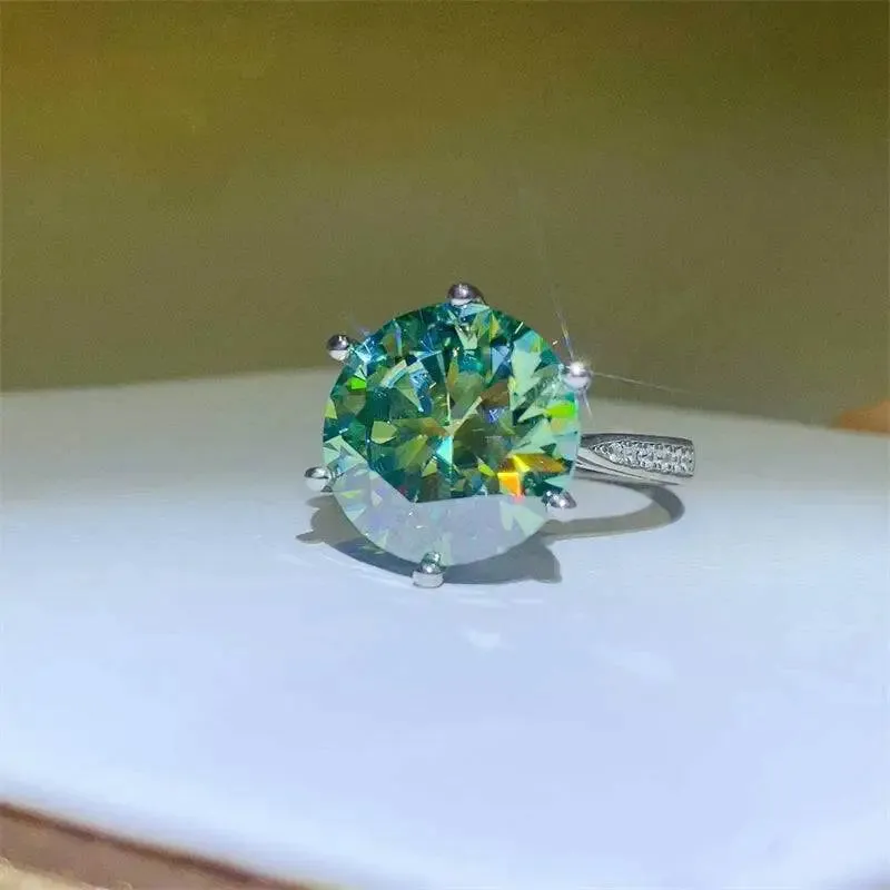 Timeless 10 Carat Moissanite Ring in Luxury Fashion for Woman