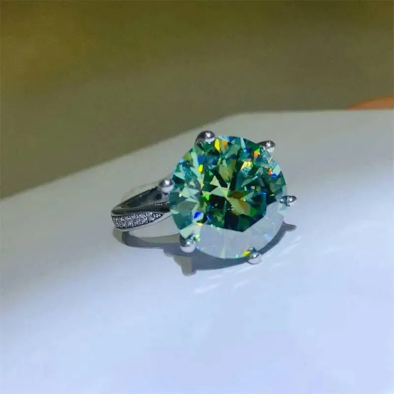 Timeless 10 Carat Moissanite Ring in Luxury Fashion for Woman