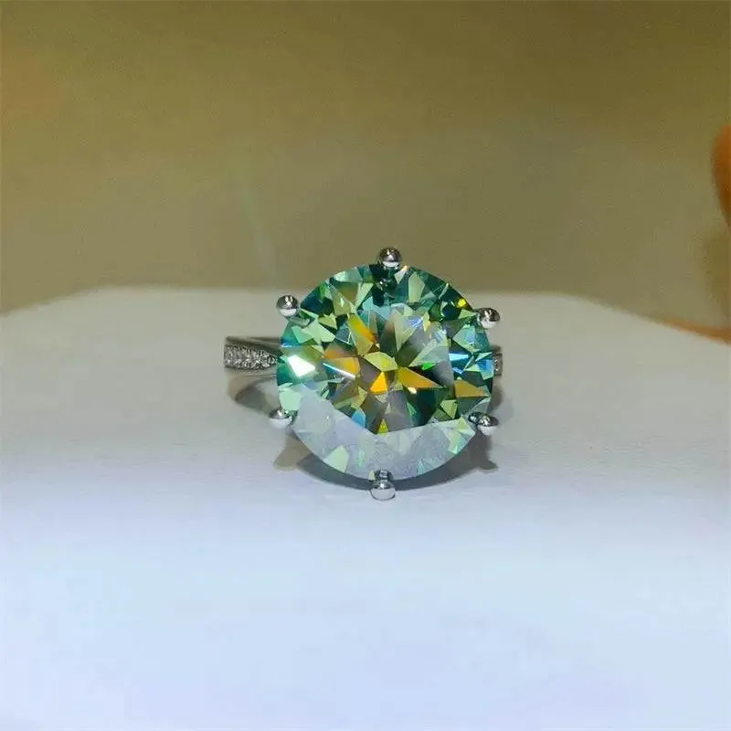 Timeless 10 Carat Moissanite Ring in Luxury Fashion for Woman