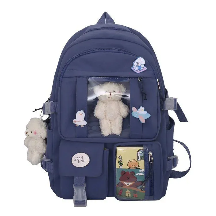 Trendy Large Capacity Cartoon Backpack - Korean Harajuku Style