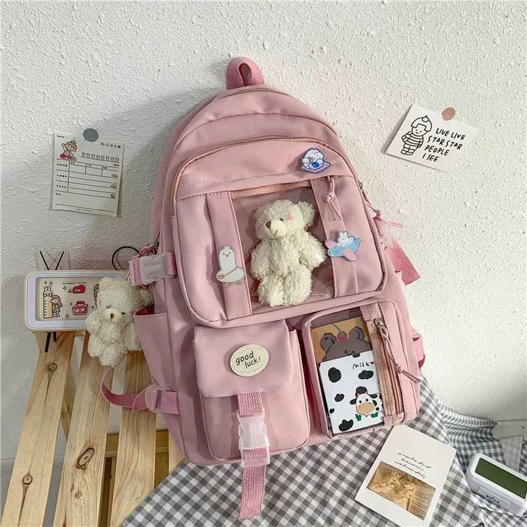 Trendy Large Capacity Cartoon Backpack - Korean Harajuku Style