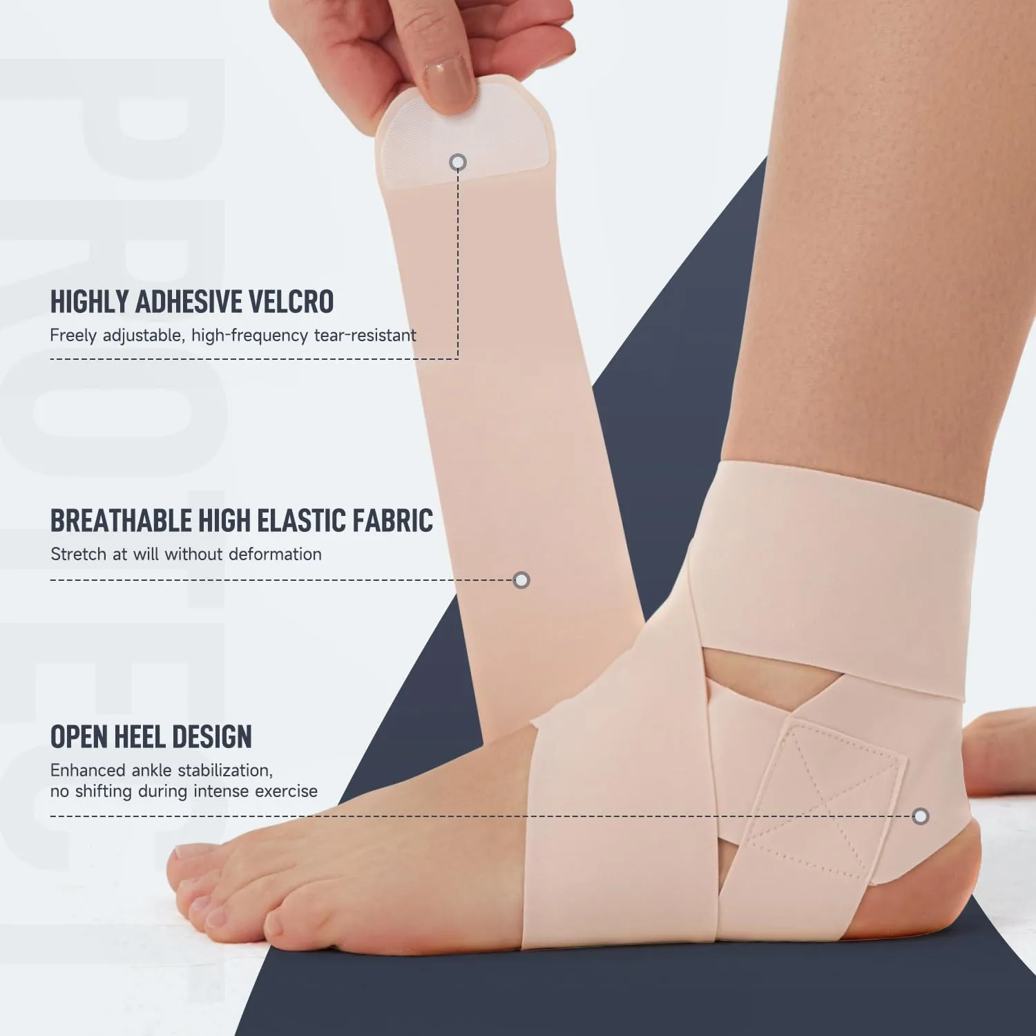 Ultra Thin Ankle Wraps Ankle Brace for Men  Women, Adjustable Ankle Straps for Arch, Sprained Foot, Tendinitis, Football, Basketball, RunningMisty Rose, Pack of 1