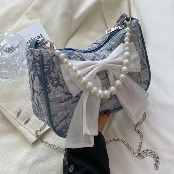 Uniwim Coquette Pearl Bowknot Bag