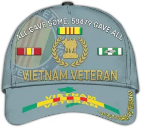 Vietnam Veteran Hats for Men All Gave Some Veterans Cap Proud US Veteran Dad Patriotic Hats Military Cap Gifts Vietnam Vets