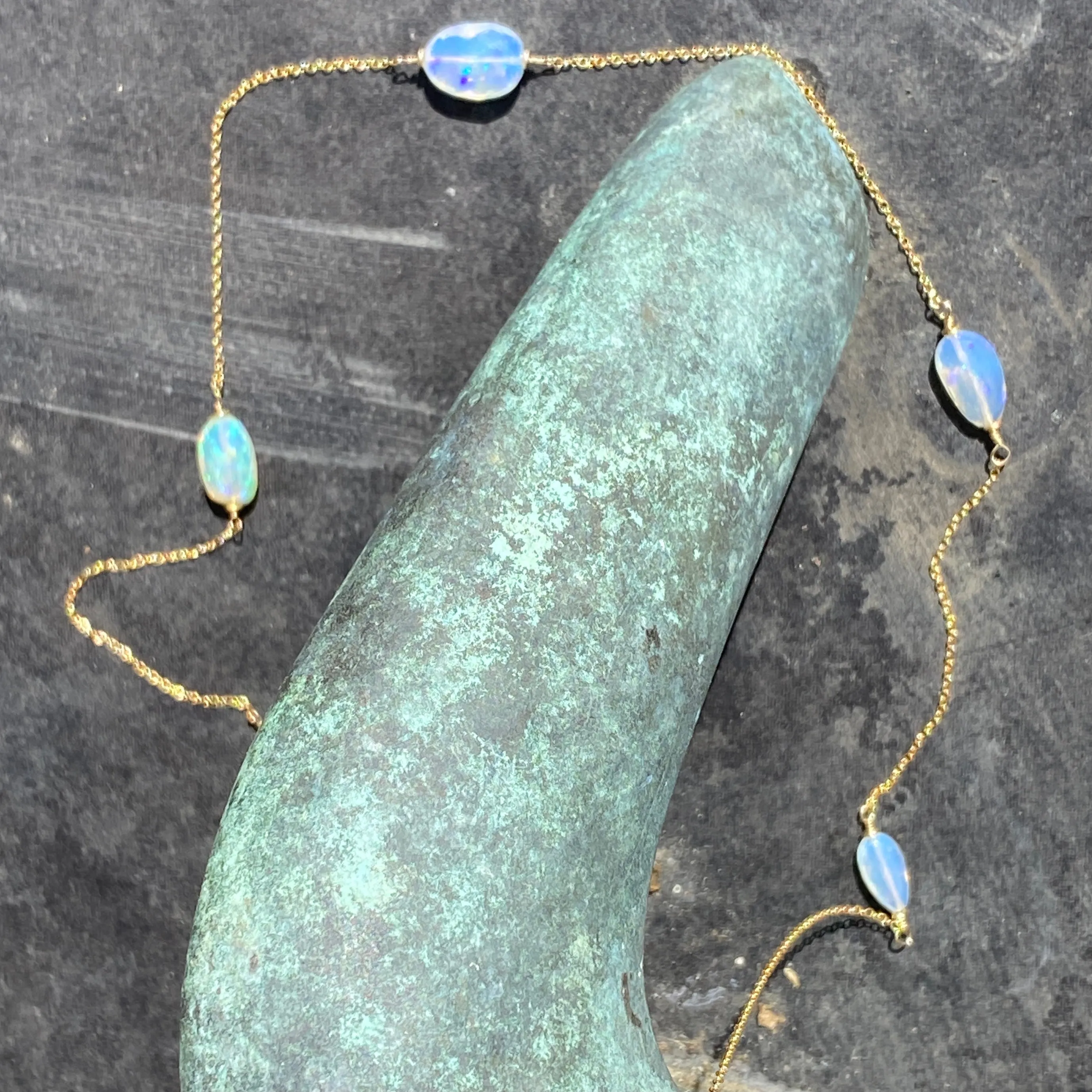 Welo Opal Layering Station Necklace