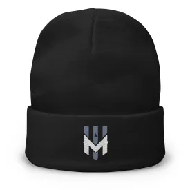 Wind Chill Black Embroidered Beanie