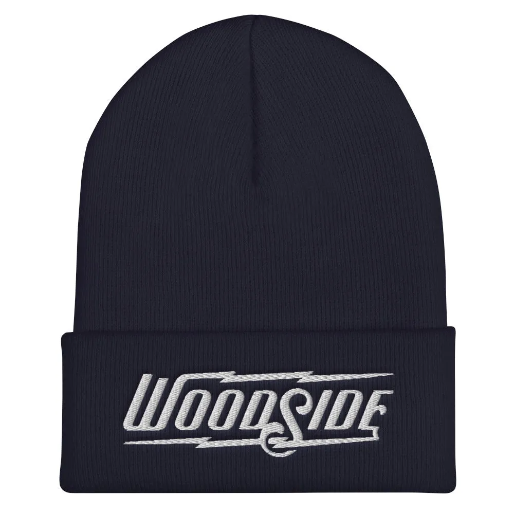 Woodside Embroidered Beanie (white thread)