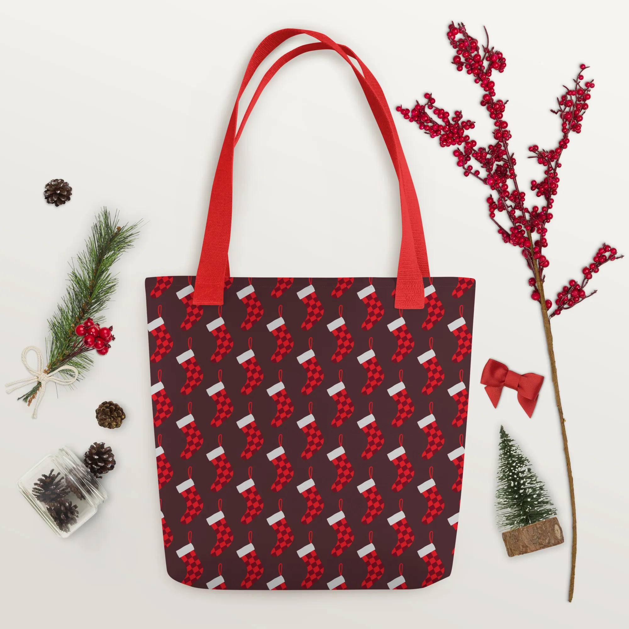 XMAS boots - festive tote bag