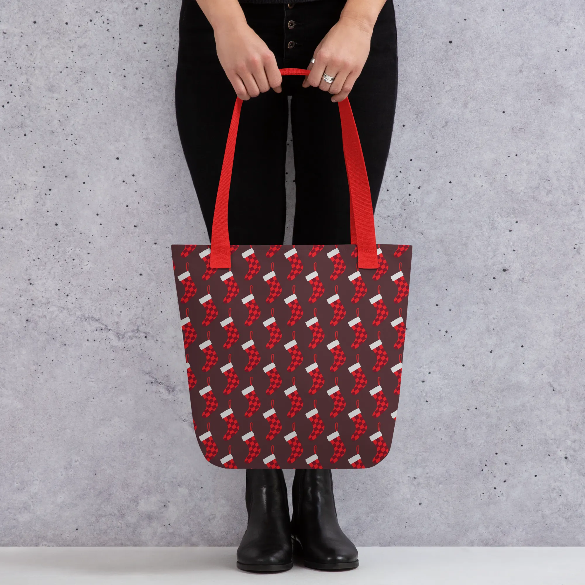 XMAS boots - festive tote bag