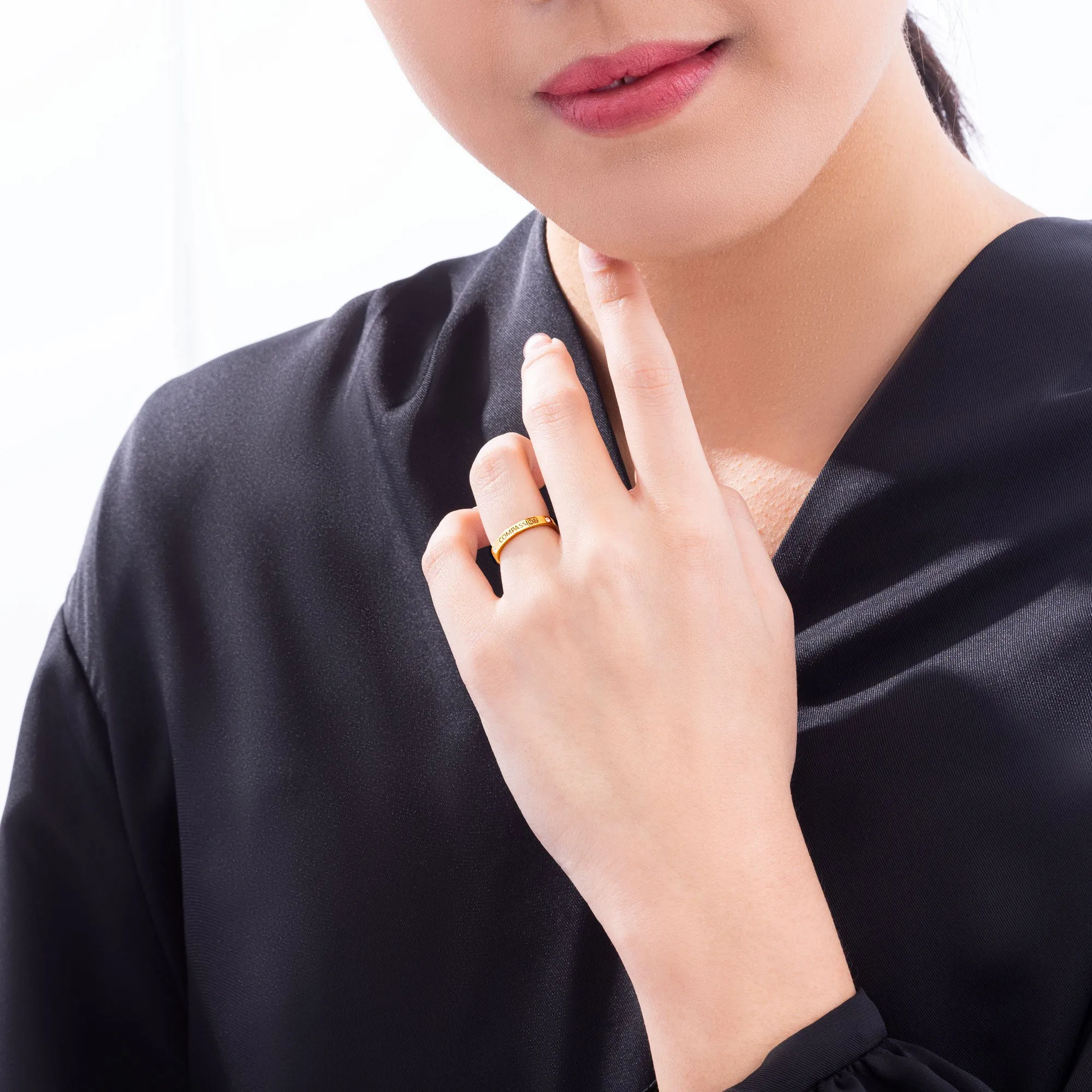 Zhen Shan Ren Timeless Bliss Ring 18kt Yellow Gold, 2.5mm wide